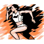Ilustración de mujer corredor
