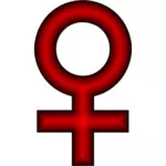 Röd kvinnlig symbol