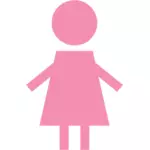 Pink female silhouette