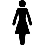 Symbol der weiblichen silhouette