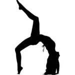 Kvinnelige yoga positur