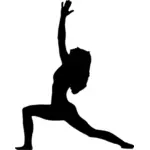 Svart yoga positur
