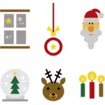 Festive Christmas icons