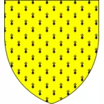 Gult heraldiske skjold vektor image