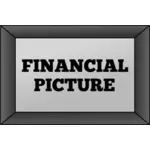 Financial picture metaphor sign vector image