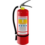 Vector illustration of fire extinguisher with label in Russian