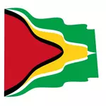 Ondulado bandeira da Guiana