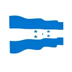 Wellig Flagge von Honduras