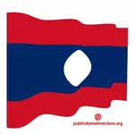 Ondulé drapeau du Laos