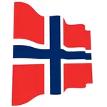 Wellig Flagge Norwegens