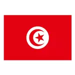 Vector flag of Tunisia