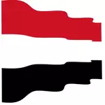 Wavy flag of Yemen