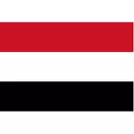 矢量旗帜的也门