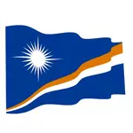 Wavy flag of Marshall Islands