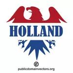 Vultur silueta în olandeză culori