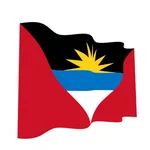 Antigua och Barbudas flagga vektor