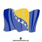 Flaga Bośni i Hercegowiny wektorowa