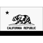 דגל רפובליקת קליפורניה וקטור תמונה בשחור-לבן