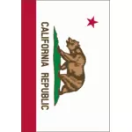 Drapelul Republicii California verticale vector imagine