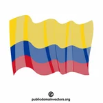 Bendera Kolombia mengibarkan efek