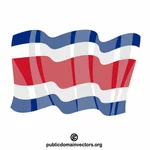 Flaga Kostaryki wektorowy obiekt clipart