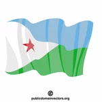 ジブチベクトルクリップアートの旗
