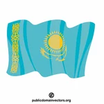 カザフスタンのベクトルグラフィックスの旗