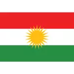 国旗在库尔德斯坦的矢量
