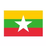 Vector flag of Myanmar