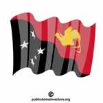 Flagget til Papua Ny-Guinea vektorgrafikk utklipp