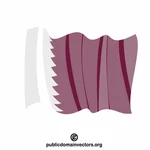 Flagg av Qatar vektor