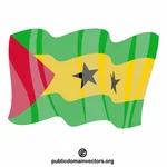 Sao Tome ve Principe vektör bayrağı
