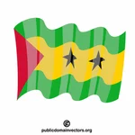 Flagga av Sao Tome och Principe vektorbild
