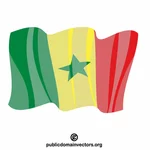 塞内加尔国旗矢量插图