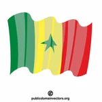 Flaga Senegalu wektorowy obiekt clipart