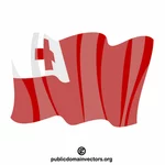 Flag of Tonga vector clip art