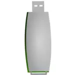Yeşil ve beyaz USB stick vektör illustrtaion