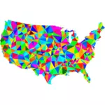 Low poly Statele Unite ale Americii hartă