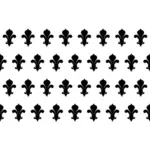 Image of seamless pattern of black fleurs de lys