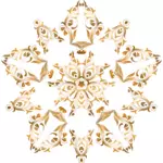 Golden floral star vektor image