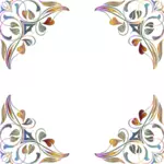 Vector image of floral decorations