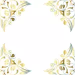 Zlatá a modrá dekorativní prvky pro ilustraci rohy stránek