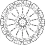 Desain floral bulat
