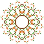 صورة شجرة الأزهار على شكل دائرة