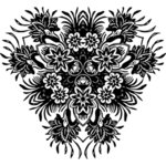 Vektor gambar berulang desain bunga melingkar  Domain 