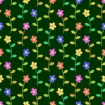 Kwiaty na zielonym tle