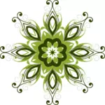 صورة عنصر تصميم زهرة خضراء المتجه