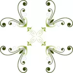 Illustration vectorielle motif géométrique floral