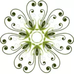 Desen de rotire design floral petale de culoare