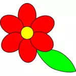 Vector afbeelding van rode bloemblaadjes bloem